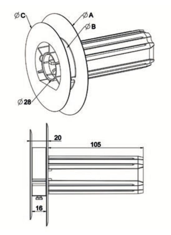 Dimensions poulies de sangle