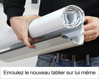 Enroulez le tablier sur lui même