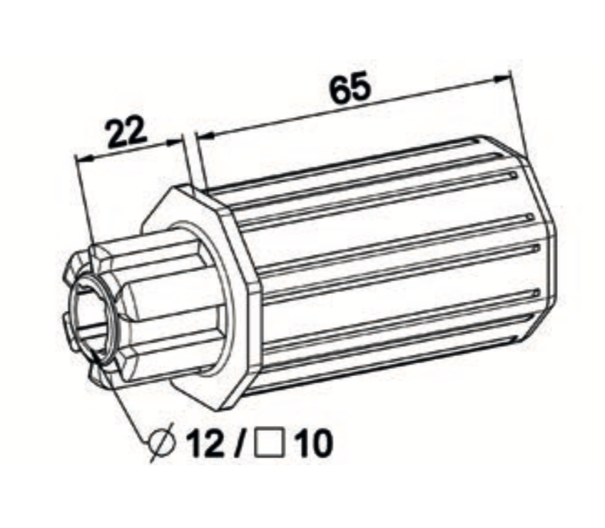 Schema embout octo 40mm