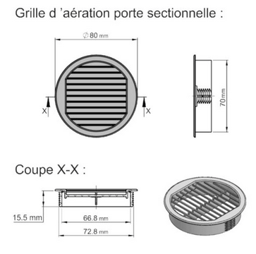 Schema grille d'aération