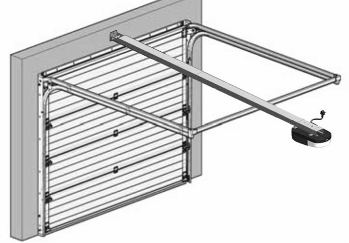 Schema porte de garage sectionnelle